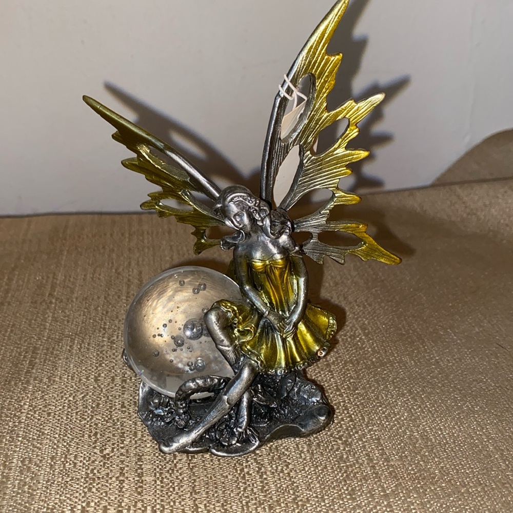 Fairy pewter with crystal ball